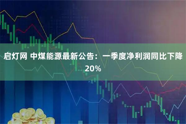 启灯网 中煤能源最新公告：一季度净利润同比下降20%